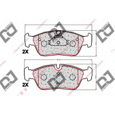 BP1883 DJ PARTS Комплект тормозных колодок, дисковый тормоз