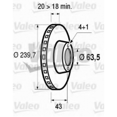 186163 VALEO Тормозной диск