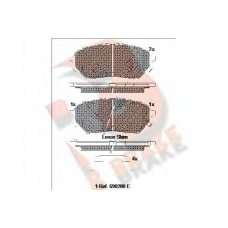 RB2044 R BRAKE Комплект тормозных колодок, дисковый тормоз