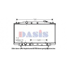 100066N AKS DASIS Радиатор, охлаждение двигателя