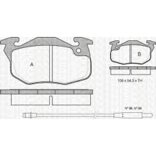 8110 28006 TRIDON Brake pads - front