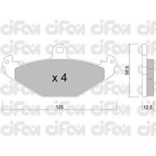 822-165-1 CIFAM Комплект тормозных колодок, дисковый тормоз