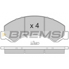 BP3236 BREMSI Комплект тормозных колодок, дисковый тормоз