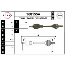 T68155A EAI Приводной вал