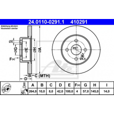 24.0110-0291.1 ATE Тормозной диск