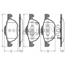 0 986 TB2 873 BOSCH Комплект тормозных колодок, дисковый тормоз