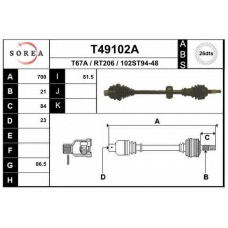 T49102A EAI Приводной вал