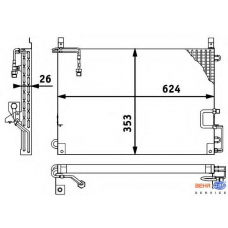 8FC 351 317-141 HELLA Конденсатор, кондиционер