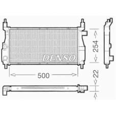 DRM24002 DENSO Радиатор, охлаждение двигател