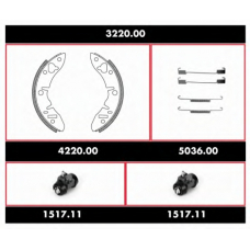 3220.00 REMSA Комплект тормозов, барабанный тормозной механизм