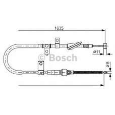 1 987 482 258 BOSCH Трос, стояночная тормозная система