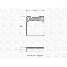 363702160545 MAGNETI MARELLI Комплект тормозных колодок, дисковый тормоз