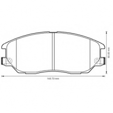 572518B BENDIX Комплект тормозных колодок, дисковый тормоз