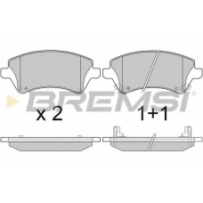 BP3030 BREMSI Комплект тормозных колодок, дисковый тормоз