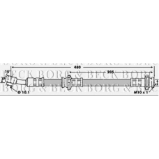 BBH6821 BORG & BECK Тормозной шланг