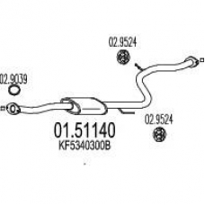 01.51140 MTS Средний глушитель выхлопных газов