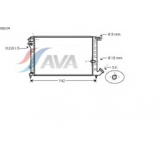 CN2134 AVA Радиатор, охлаждение двигателя