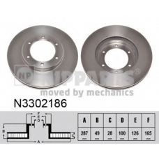 N3302186 NIPPARTS Тормозной диск