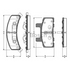 0 986 TB2 271 BOSCH Комплект тормозных колодок, дисковый тормоз