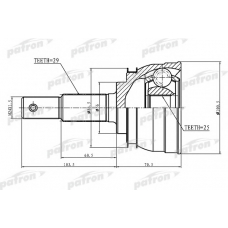 PCV1199 PATRON Шарнирный комплект, приводной вал
