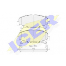 181894 ICER Комплект тормозных колодок, дисковый тормоз