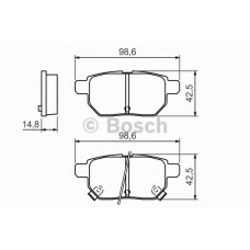 0 986 494 328 BOSCH Комплект тормозных колодок, дисковый тормоз