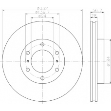 8DD 355 119-081 HELLA PAGID Тормозной диск