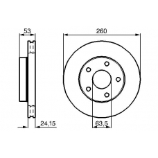 0 986 478 195 BOSCH Тормозной диск