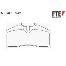 BL1188A2 FTE Комплект тормозных колодок, дисковый тормоз