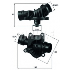 TI 234 88 MAHLE Термостат, охлаждающая жидкость