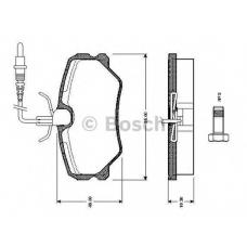 0 986 TB2 136 BOSCH Комплект тормозных колодок, дисковый тормоз