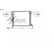 VO2056 AVA Радиатор, охлаждение двигателя