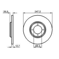 0 986 478 071 BOSCH Тормозной диск