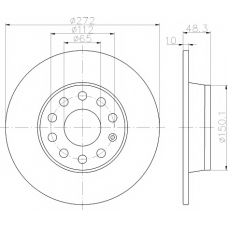 8DD 355 116-972 HELLA PAGID Тормозной диск