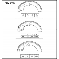 ABS0917 Allied Nippon Колодки барабанные