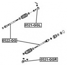 0521-GGL ASVA Наконечник поперечной рулевой тяги