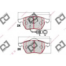 BP1950 DJ PARTS Комплект тормозных колодок, дисковый тормоз