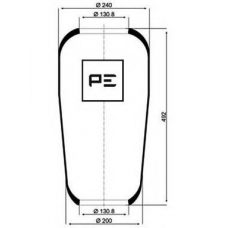 084.014-70A PE Automotive Кожух пневматической рессоры; Кожух пневморессоры