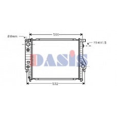 050810N AKS DASIS Радиатор, охлаждение двигателя