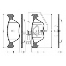 0 986 TB2 697 BOSCH Комплект тормозных колодок, дисковый тормоз