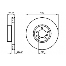 0 986 478 024 BOSCH Тормозной диск