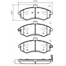 K412600 Vema Комплект тормозных колодок, дисковый тормоз