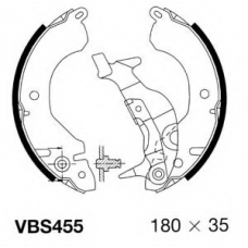 VBS455 MOTAQUIP Комплект тормозных колодок