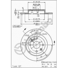 08.6857.10 BREMBO Тормозной диск