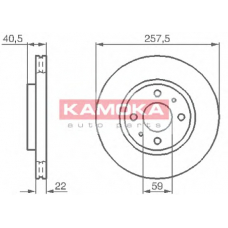 1031524 KAMOKA Тормозной диск