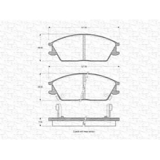 363702160972 MAGNETI MARELLI Комплект тормозных колодок, дисковый тормоз