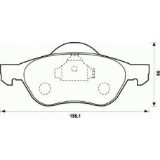 573016B BENDIX Комплект тормозных колодок, дисковый тормоз