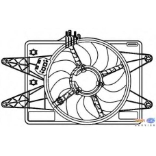 8EW 351 039-491 HELLA Вентилятор, охлаждение двигателя