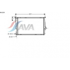 BW2209 AVA Радиатор, охлаждение двигателя