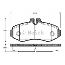 0 986 TB2 045 BOSCH Комплект тормозных колодок, дисковый тормоз